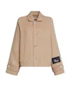 Marni Logo-patch Shirt Jacket In Nude