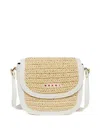 Marni Logo-patch Shoulder Bag In Neutral