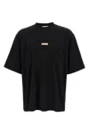 Marni Contemporary Black Cotton T-shirt With High Neckline In Black
