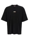 Marni Contemporary Black Cotton T-shirt With High Neckline In Black