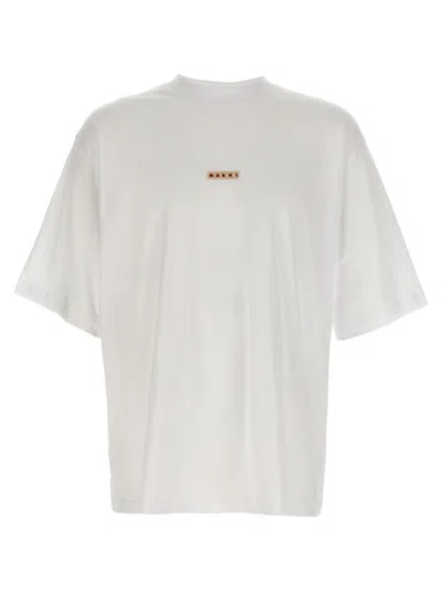 Marni Mini Logo T-shirt In White