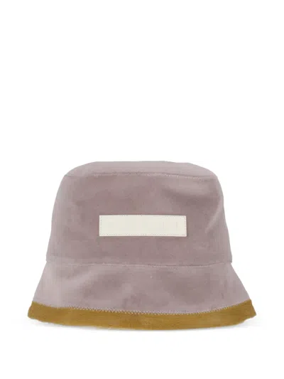 Marni Logo-patch Trim Bucket Hat In Brown