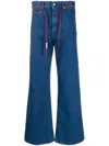 Marni Flared Trousers In 蓝色