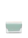 Marni Logo-plaque Leather Purse In Neutrals