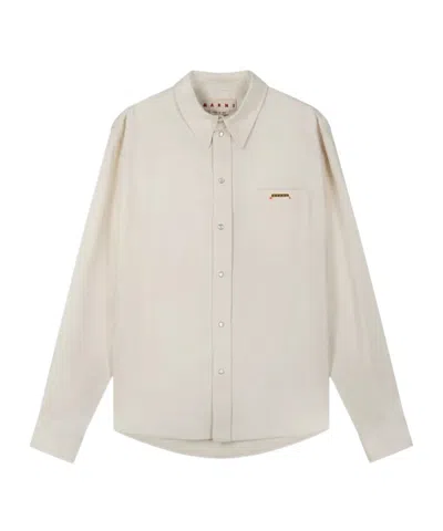 MARNI LOGO-PLAQUE SHIRT