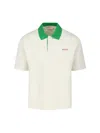 Marni Cotton Blend Polo Shirt With Contrasting Collar