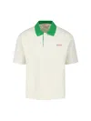 Marni Cotton Blend Polo Shirt With Contrasting Collar In White