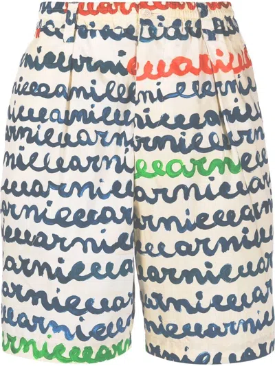 Marni Logo-print Bermuda Shorts In Multi