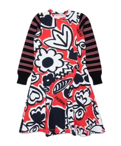 Marni Logo-print Cotton Dress