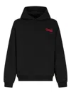 Marni Hooded Cotton Sweatshirt Graphic Print In Black