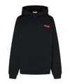 Marni Hooded Cotton Sweatshirt Graphic Print In Black