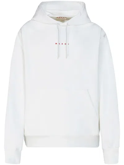 MARNI LOGO-PRINT COTTON HOODIE