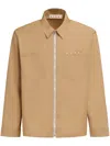 Marni Zipped Shirt With Hidden Logo In 中性色