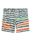 Marni Logo-print Cotton Shorts In Neutral