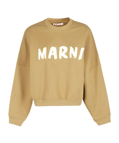MARNI MARNI LOGO PRINTED CREWNECK SWEATSHIRT