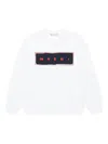 Marni White Sweatshirt With Logo Print In Cotton Boy In White