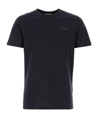 Marni Logo-print Cotton T-shirt In Black