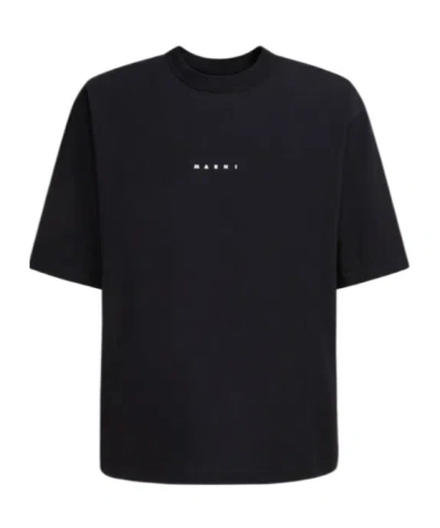 MARNI MARNI LOGO PRINTED CREWNECK T-SHIRT