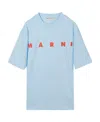 Marni Logo-print Cotton T-shirt In Gray
