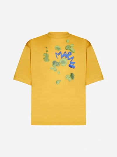 Marni Logo-print Cotton T-shirt In Orange