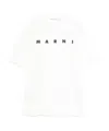 Marni Logo-print Cotton T-shirt In White