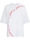 Marni Wavy Logo Cotton-jersey T-shirt In White