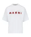 Marni Logo Cotton Oversized T-shirt In White