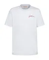 Marni Classic Cotton Knit T-shirt With Unique Stitched Logo Detail In White