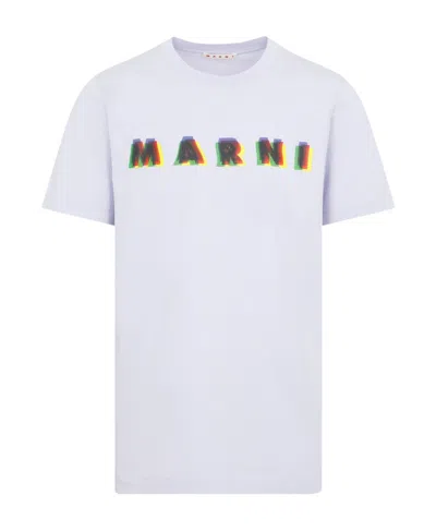 Marni Logo-print Cotton T-shirt In White