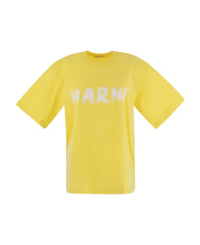 MARNI MARNI LOGO PRINTED CREWNECK T-SHIRT