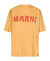 Marni Logo-print Cotton T-shirt In Yellow