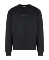 Marni Logo-print Crew-neck Sweatshirt In Black