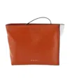 Marni Logo-print Detail Clutch Bag In Brown