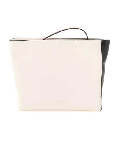Marni Logo-print Detail Clutch Bag In Pink