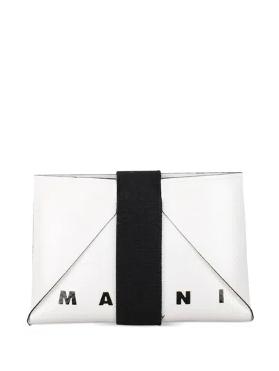 Marni Logo-print Document Holder In White
