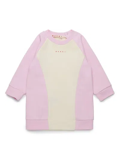 Marni Babies' Logo-print Dress In Pink
