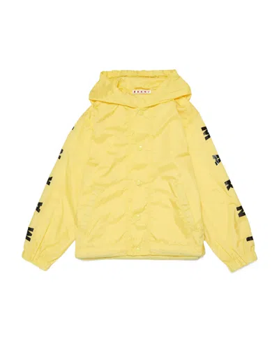 Marni Kids Yellow Waterproof Jacket In 0m213