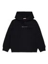 Marni Logo-print Hoodie In Black