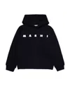 Marni Logo-print Hoodie In Black