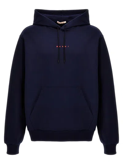 MARNI LOGO PRINT HOODIE
