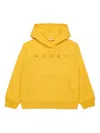 Marni Kids Logo Hoodie In Yellow