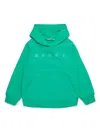 Marni Logo-print Hoodie In Grün