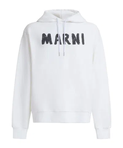 MARNI MARNI LOGO DETAILED DRAWSTRING SWEATER