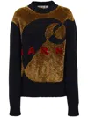 Marni Logo Sweater In Blue