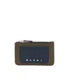 Marni Logo-print Leather Cardholder In Black