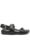 Marni Leather Sandal Buckle Detail In Black