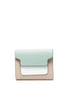 Marni Colour-block Leather Purse In Brown