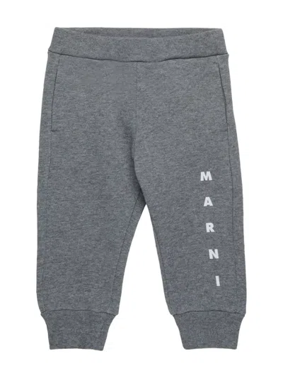 Marni Logo-print Leggings In Gray