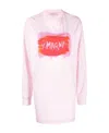 Marni Logo-print Long-sleeved Top In Pink