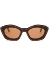 Marni Black & Orange Retrosuperfuture Edition Kea Island Sunglasses In Black